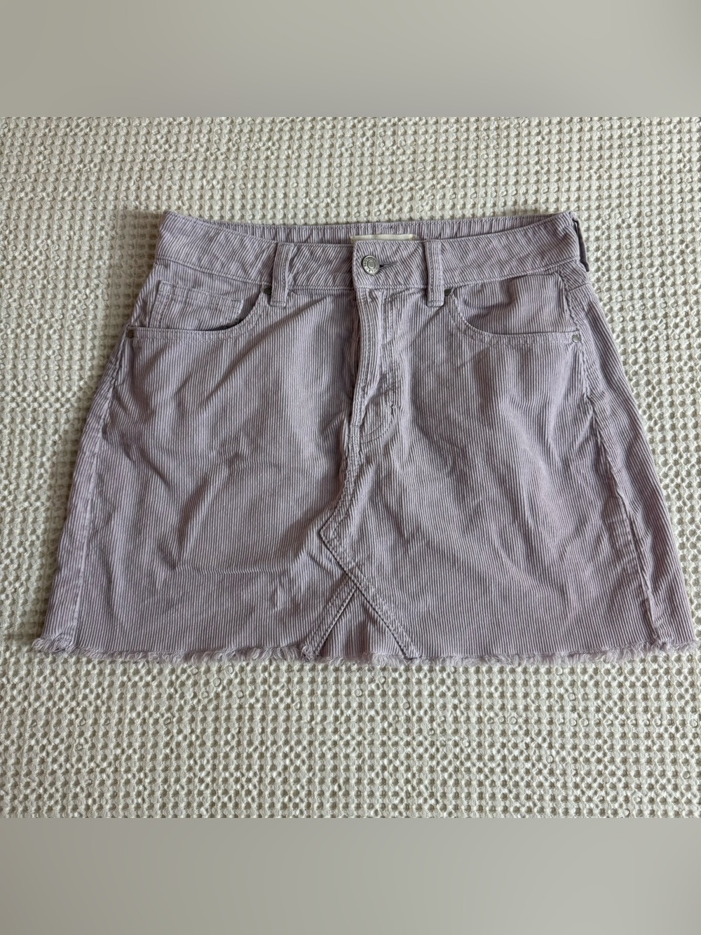 Lilac Corduroy Mini Skirt